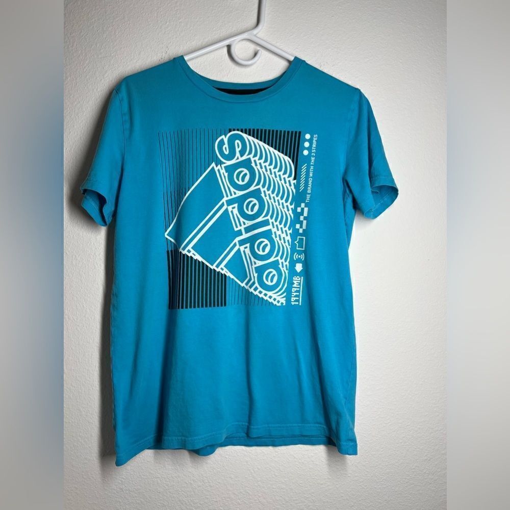 Adidas Cotton T-shirts size S/M Blue White